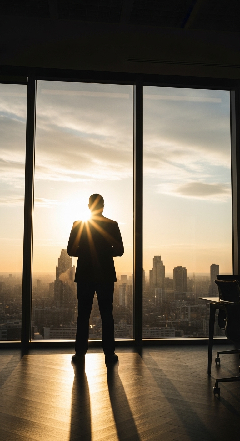 Man looking at horizon
